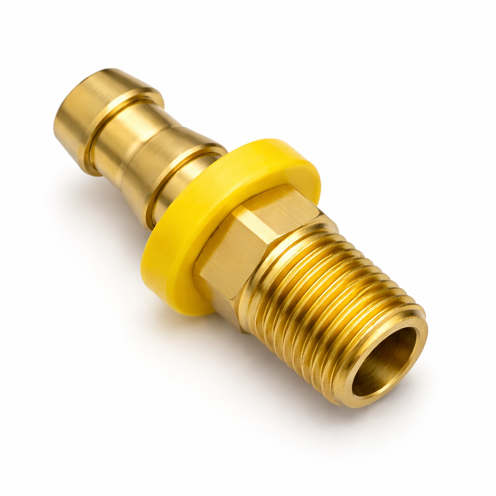 male hose barb to sae